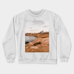 Sunset Cliffs and Palm Trees, California - Travel Photography Crewneck Sweatshirt